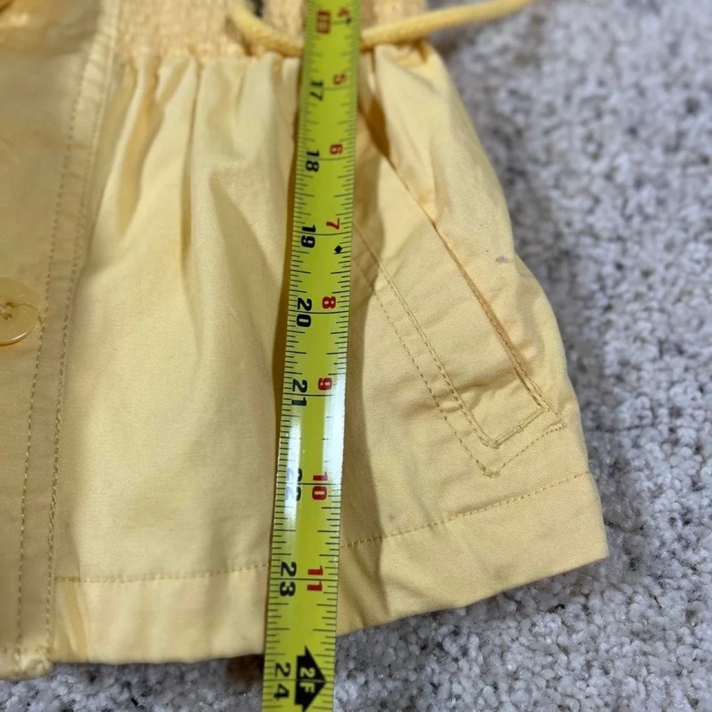 Y2K Cappagallo Yellow Lightweight Jacket Mock Neck Fitted Waist Womens 6